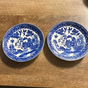 Vintage Blue Willow Saucers